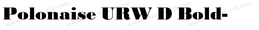 Polonaise URW D Bold字体转换